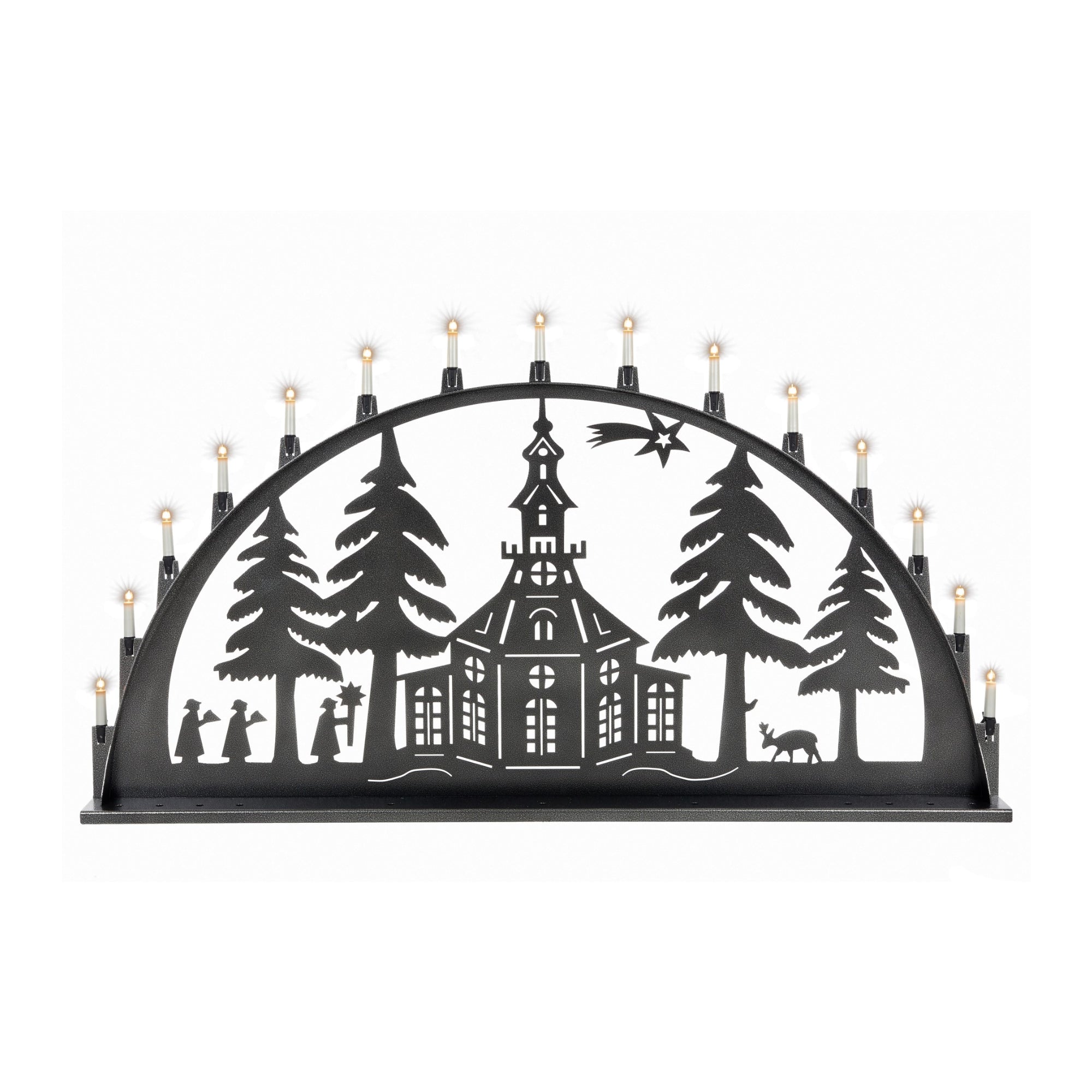 Außenschwibbogen Motiv Seiffener Kirche - Hammerschlagoptik